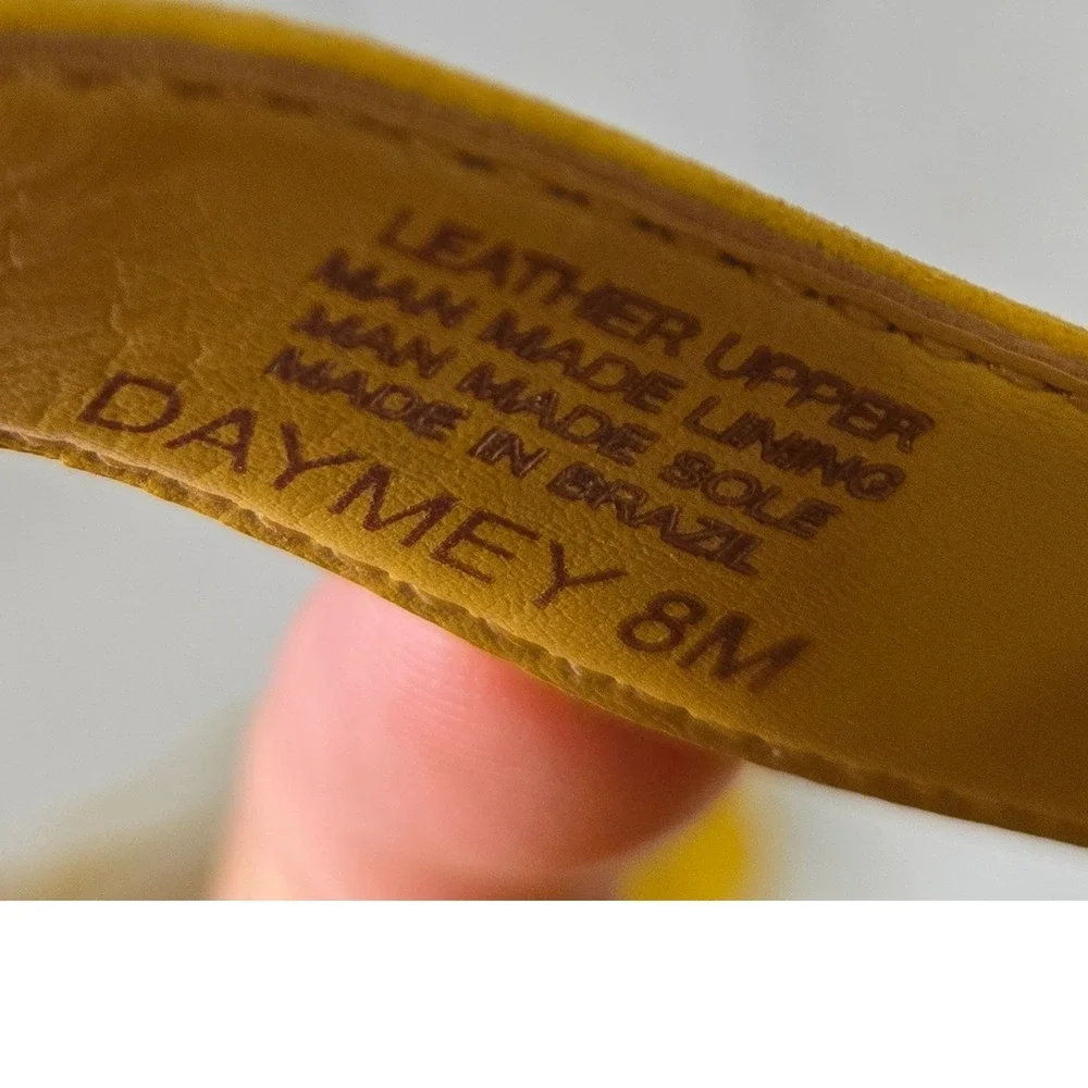 Gianni Bini Daymey Yellow Leather Lace Up Strappy Stiletto Sandals Size 8M